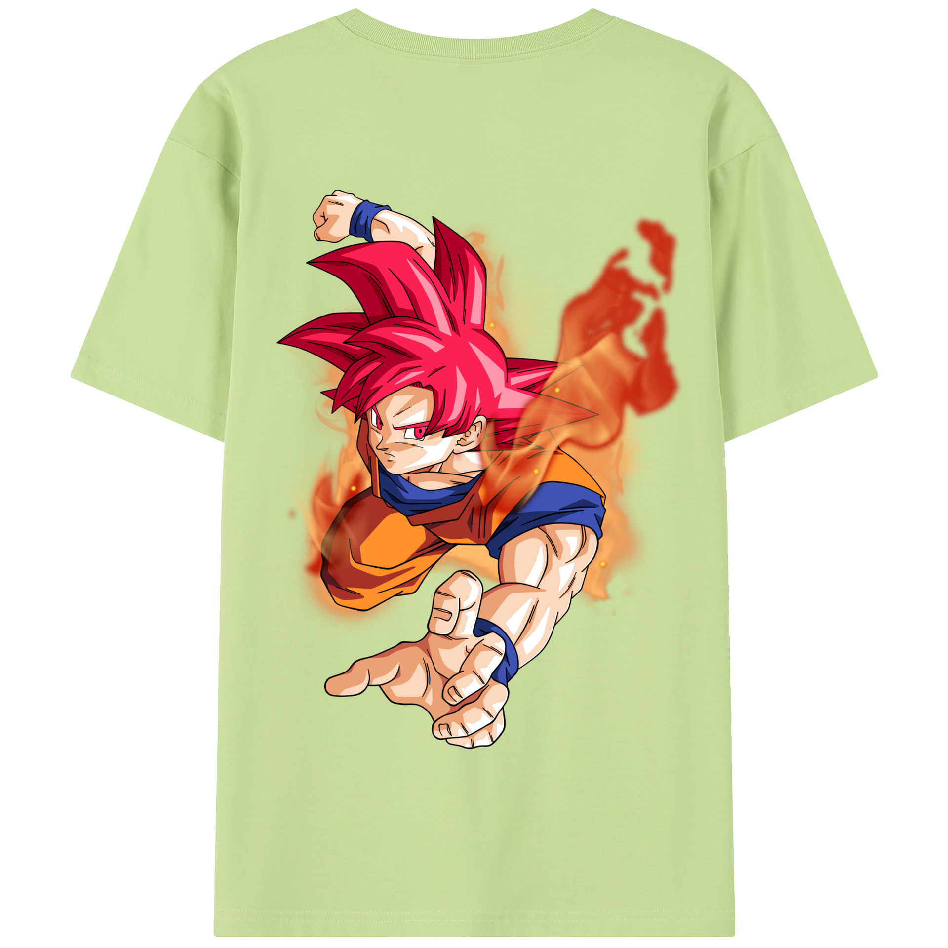 （画像用） ドラゴンボール 孫悟空（そん ごくう）Son Goku カカロット DRAGON BALL Kakarotto 綿100％半袖Tシャツ（背面プリント）